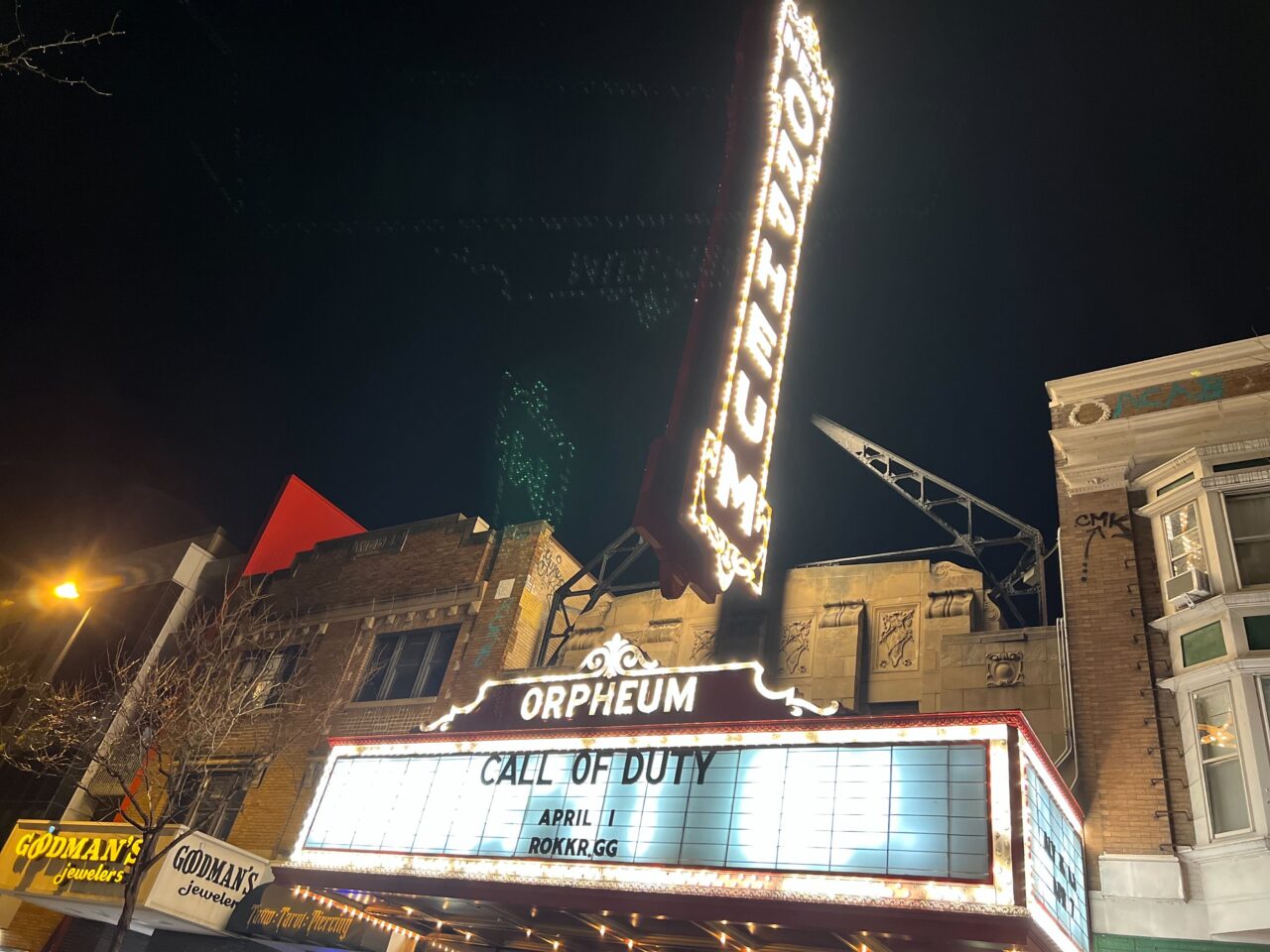 Orpheum Theatre marquee sign for Madison Home Series.